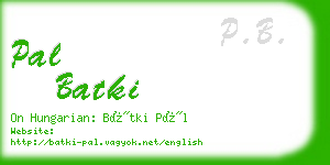 pal batki business card